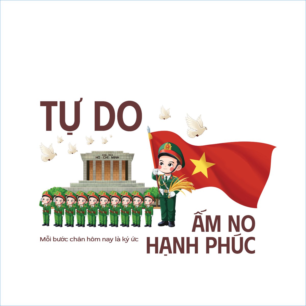 Mẫu Túi canvas 2/9, Quốc Khánh, lễ hội, Việt Nam, hội nhóm, team, tập thể, sự kiện, event, dễ thương, cute — LayerPic