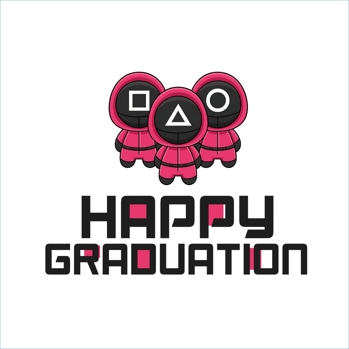 Mẫu Túi canvas Tốt nghiệp, graduation, cá nhân, nhân vật, personal style, signature, squid game — LayerPic