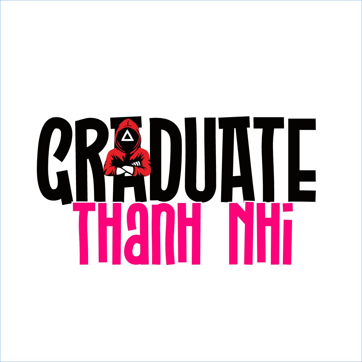 Mẫu Túi canvas Tốt nghiệp, graduation, cá nhân, nhân vật, personal style, signature, squid game — LayerPic