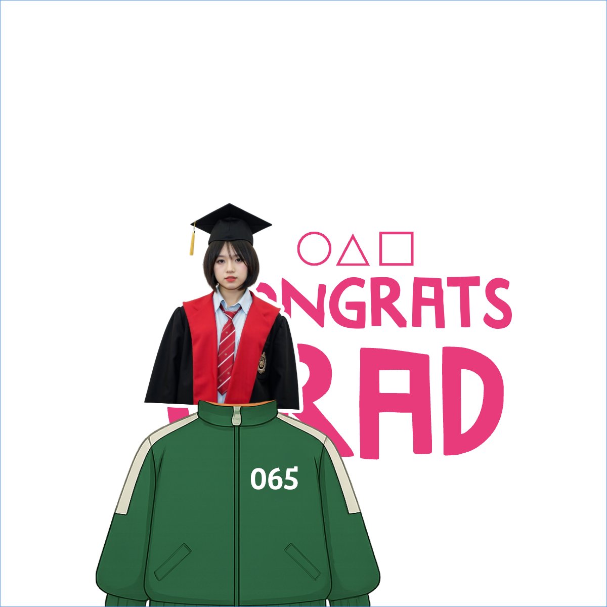 Mẫu Túi canvas Tốt nghiệp, graduation, cá nhân, nhân vật, personal style, signature, squid game — LayerPic