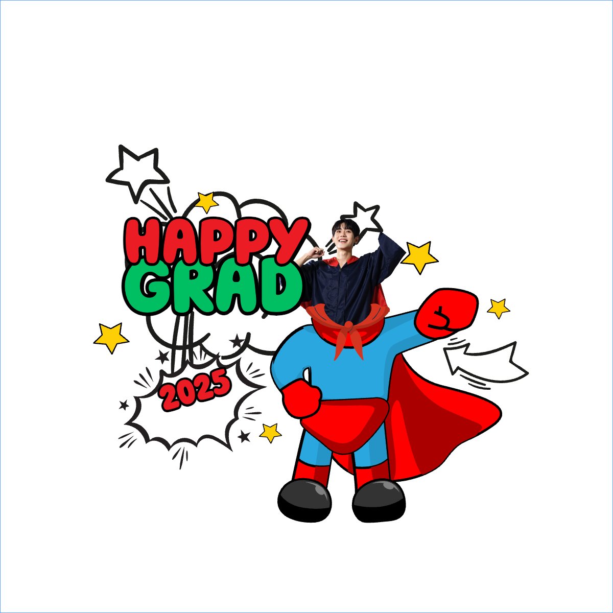 Mẫu Túi canvas Tốt nghiệp, graduation, cá nhân, nhân vật, personal style, signature, superman — LayerPic