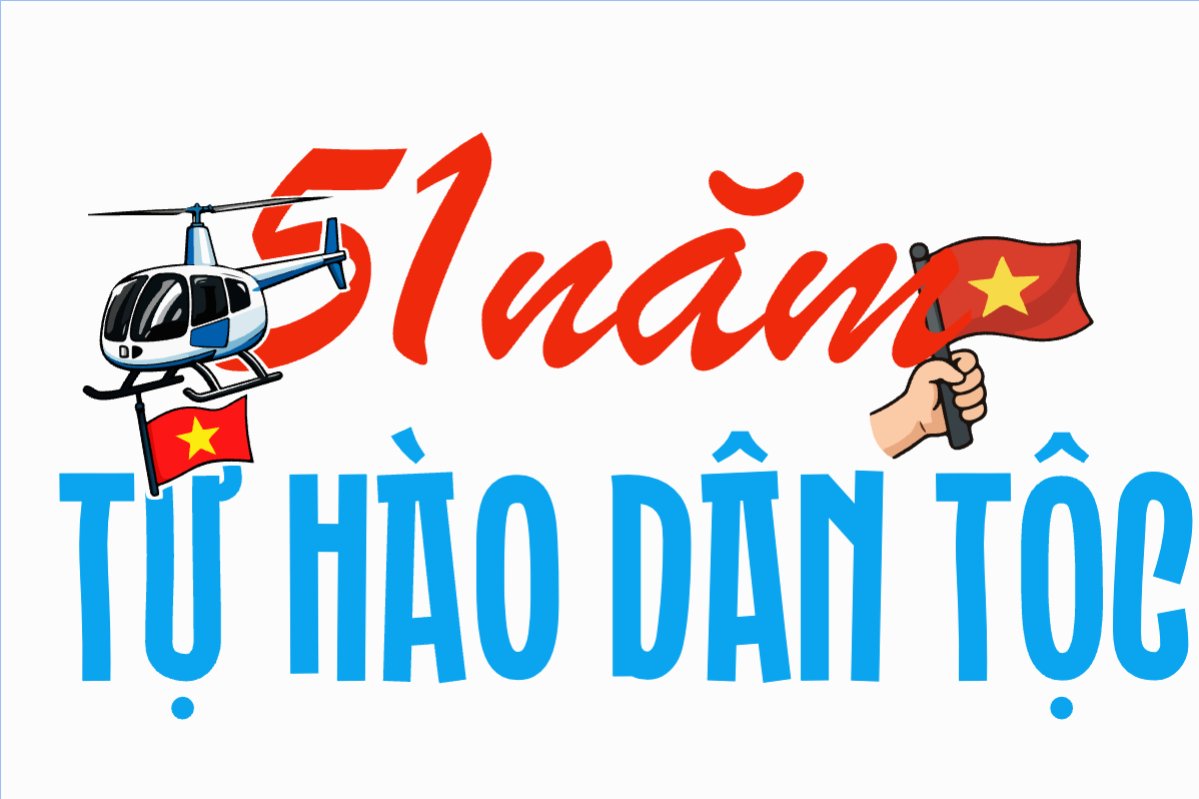 Mẫu Hashtag cầm tay 51 năm tự hào dân tộc — LayerPic