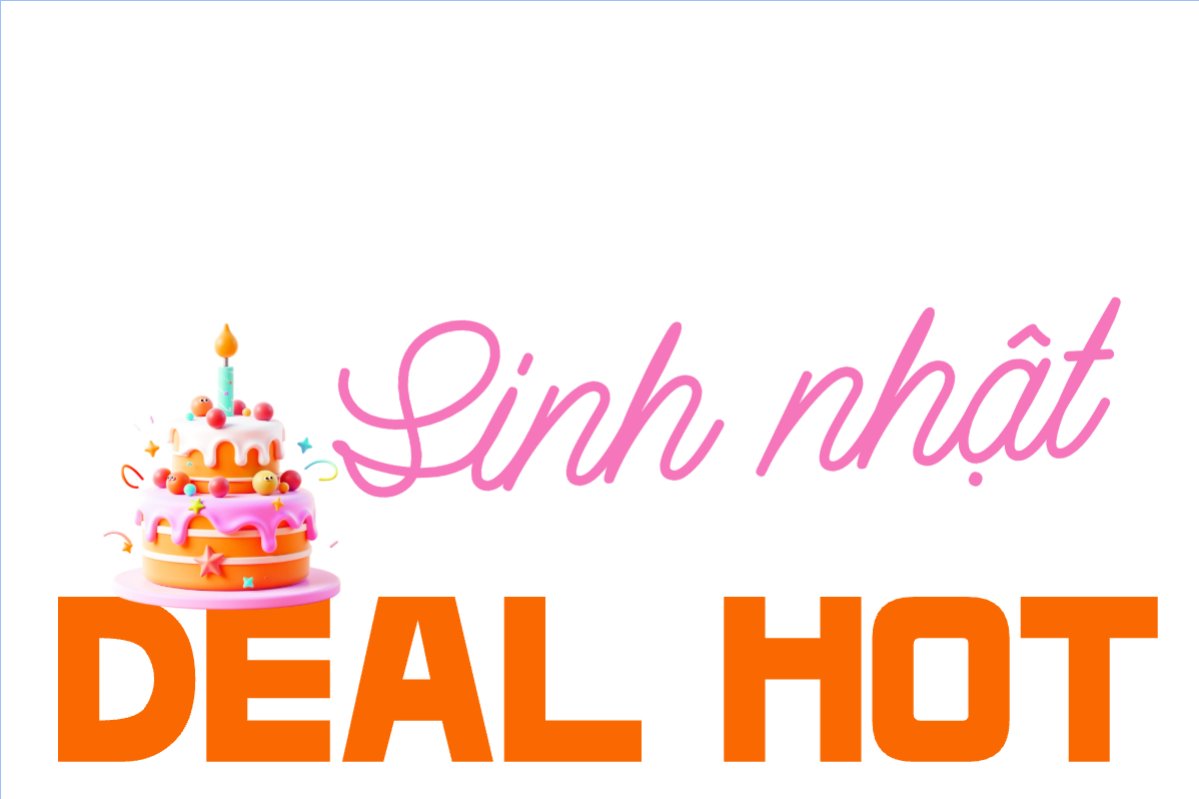 Mẫu Hashtag cầm tay Sinh nhật Deal hot — LayerPic