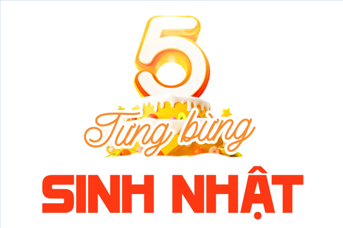 Mẫu Hashtag cầm tay Tưng bừng sinh nhật — LayerPic