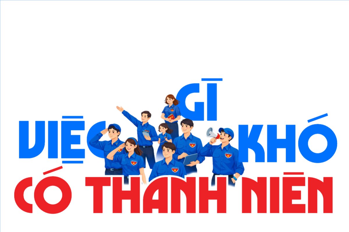 Mẫu Hashtag cầm tay Việc gì khó có thanh niên — LayerPic