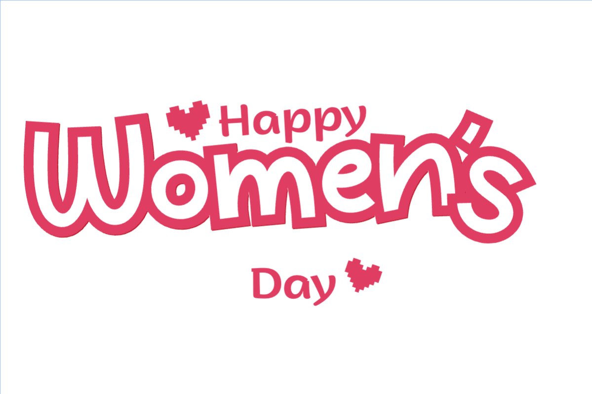Mẫu Hashtag cầm tay Happy women day — LayerPic