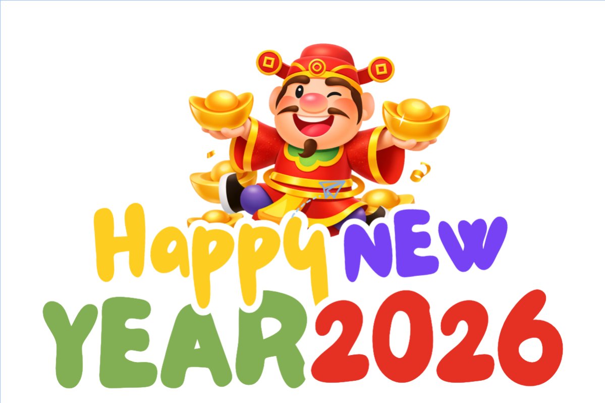 Mẫu Hashtag cầm tay Happy new year 2026 — LayerPic