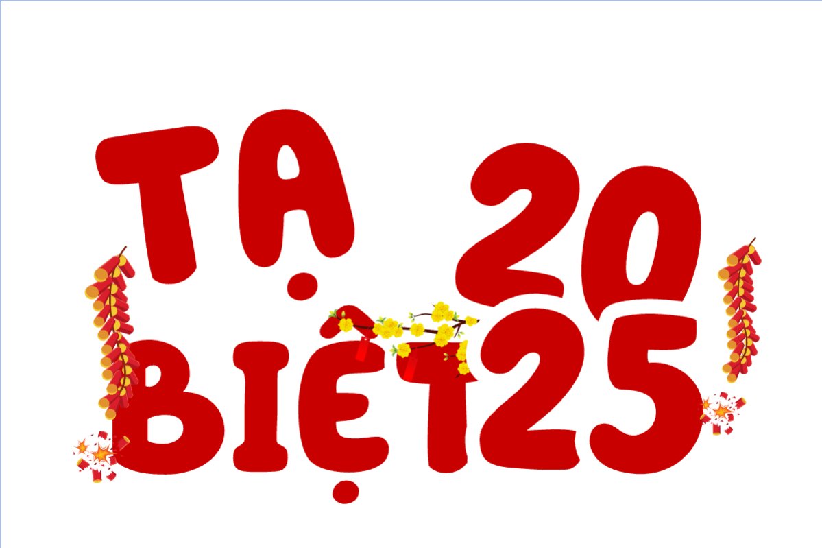 Mẫu Hashtag cầm tay Tạm biệt 2025 — LayerPic