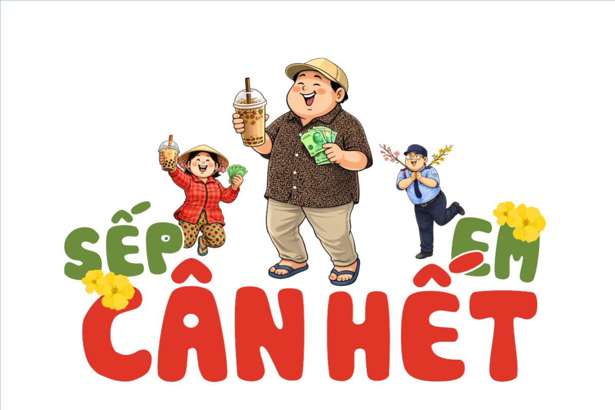 Mẫu Hashtag cầm tay Sếp em cân hết — LayerPic
