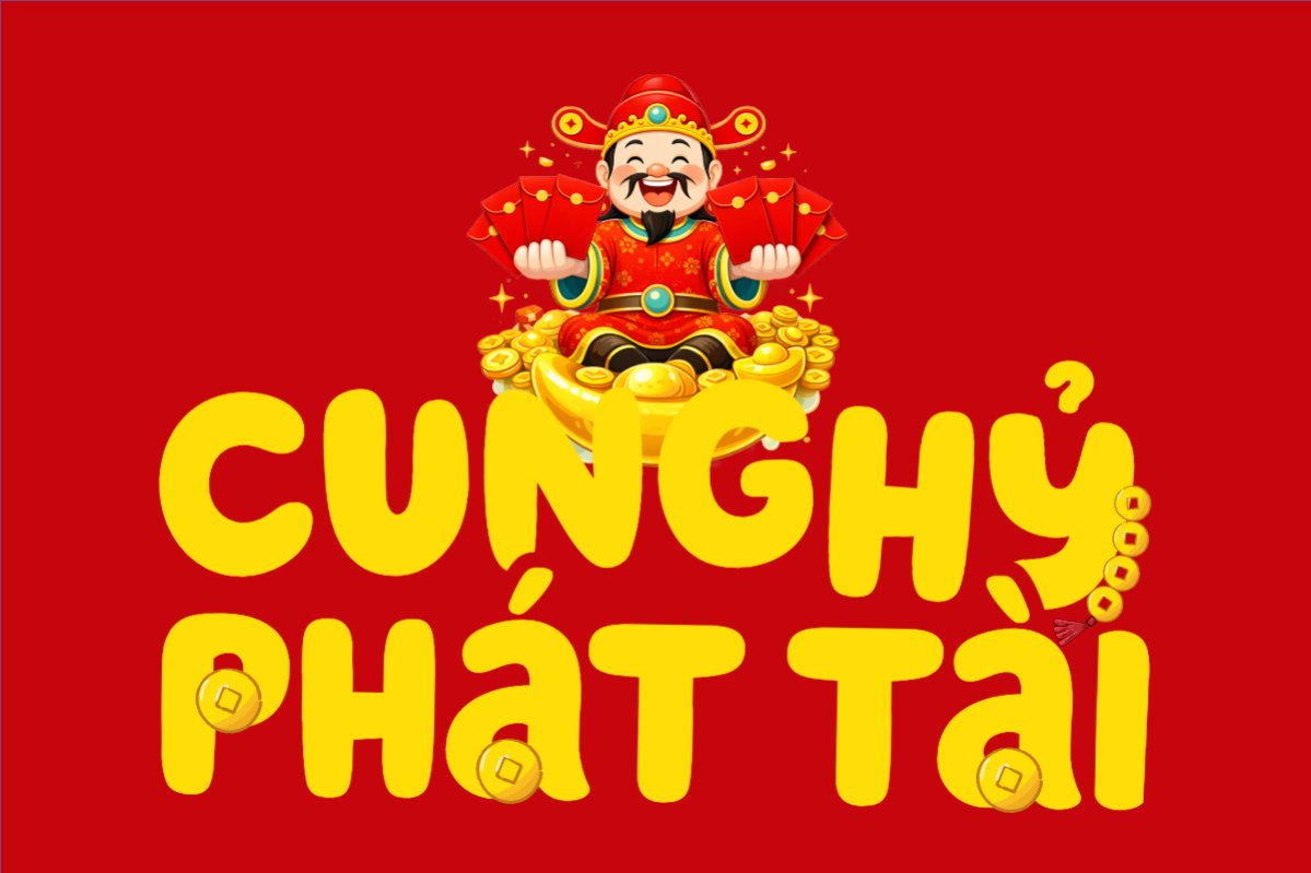 Mẫu Hashtag cầm tay Cung hỷ phát tài — LayerPic