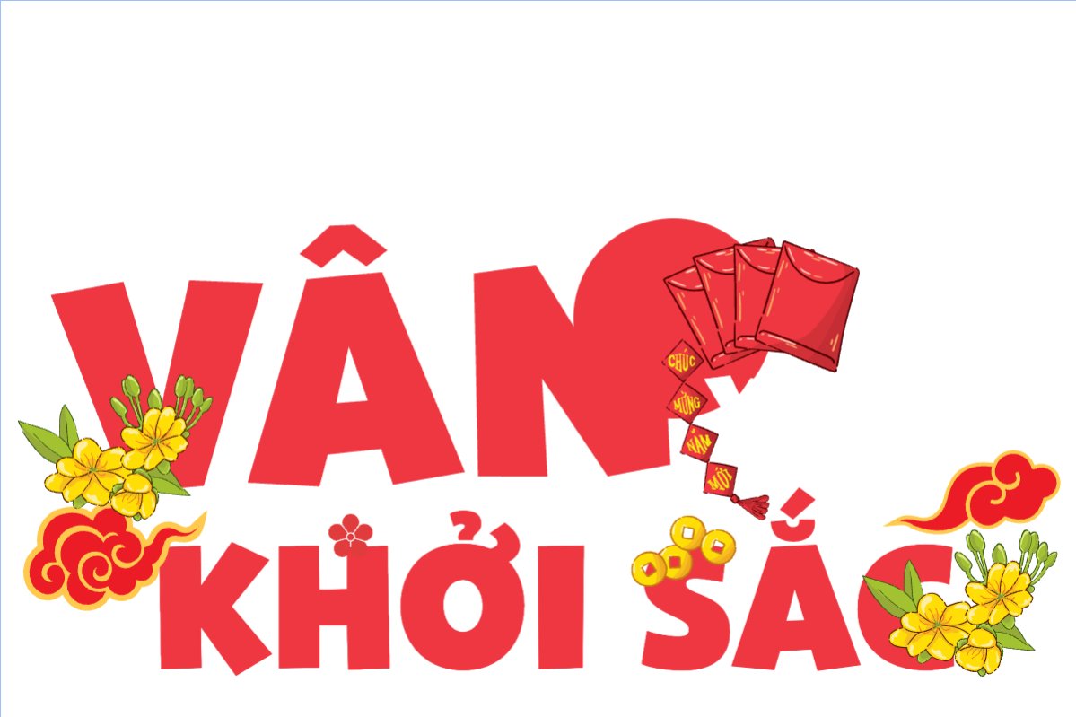 Mẫu Hashtag cầm tay Vận xuân khởi sắc — LayerPic