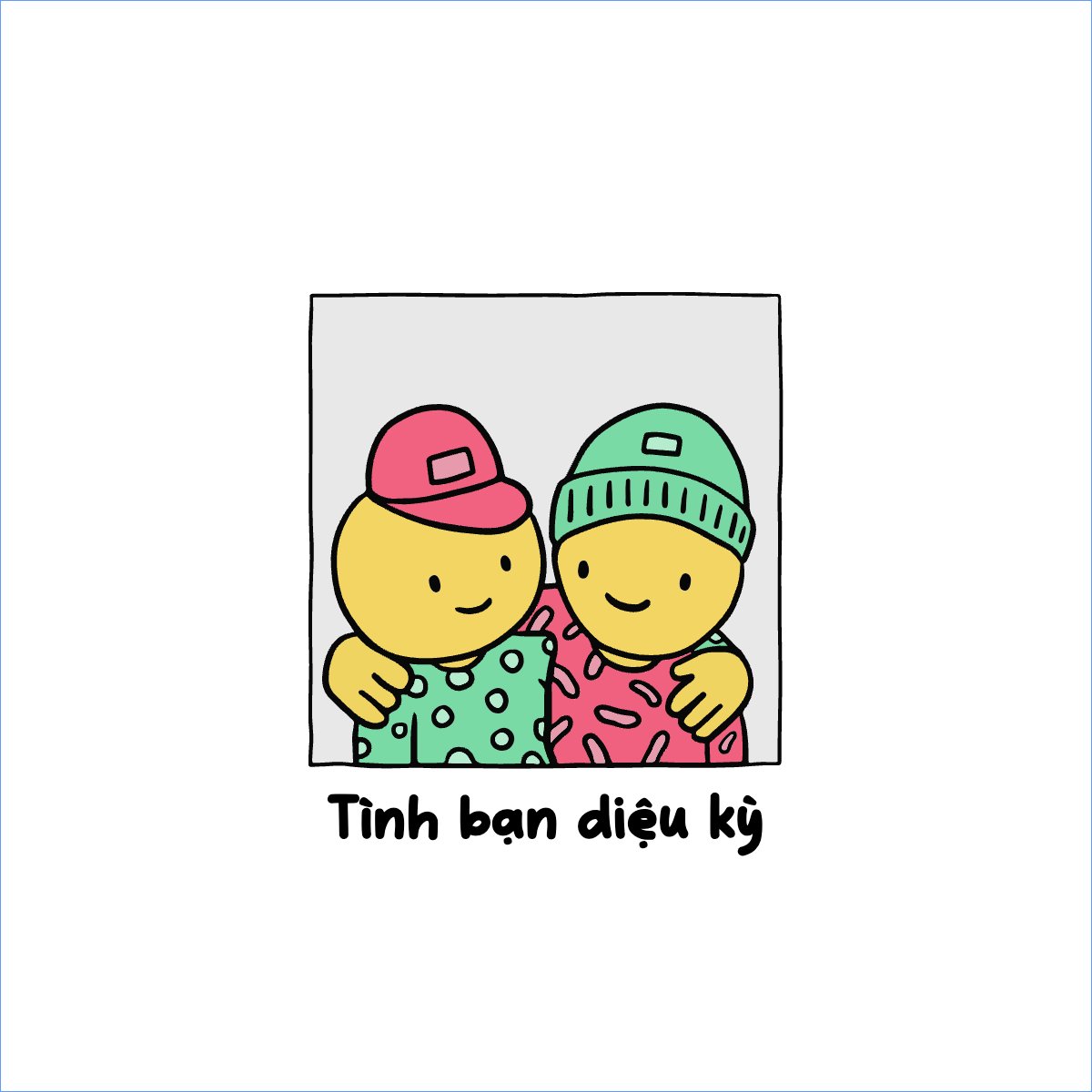 Mẫu Túi canvas Bạn bè, bestfriend, hội nhóm, team, tập thể, cute, dễ thương — LayerPic