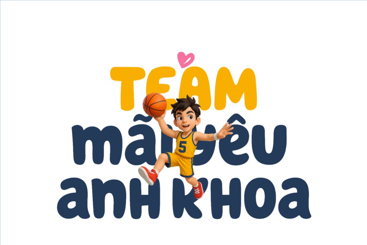 Mẫu Hashtag cầm tay Team mãi yêu Anh Khoa — LayerPic