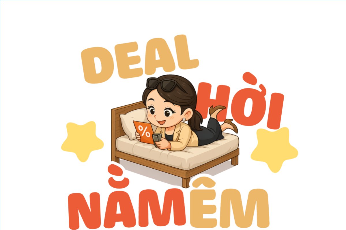 Mẫu Hashtag cầm tay Deal hời nằm êm — LayerPic