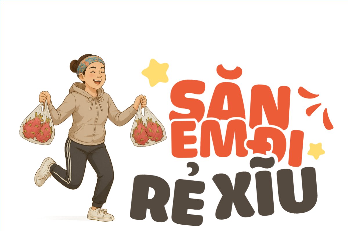 Mẫu Hashtag cầm tay Săn em đi rẻ xĩu — LayerPic