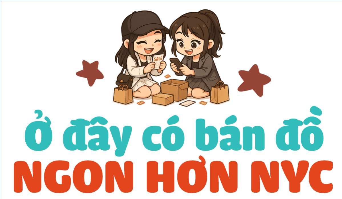 Mẫu Hashtag cầm tay Ở đây bán đồ ngon hơn nyc — LayerPic