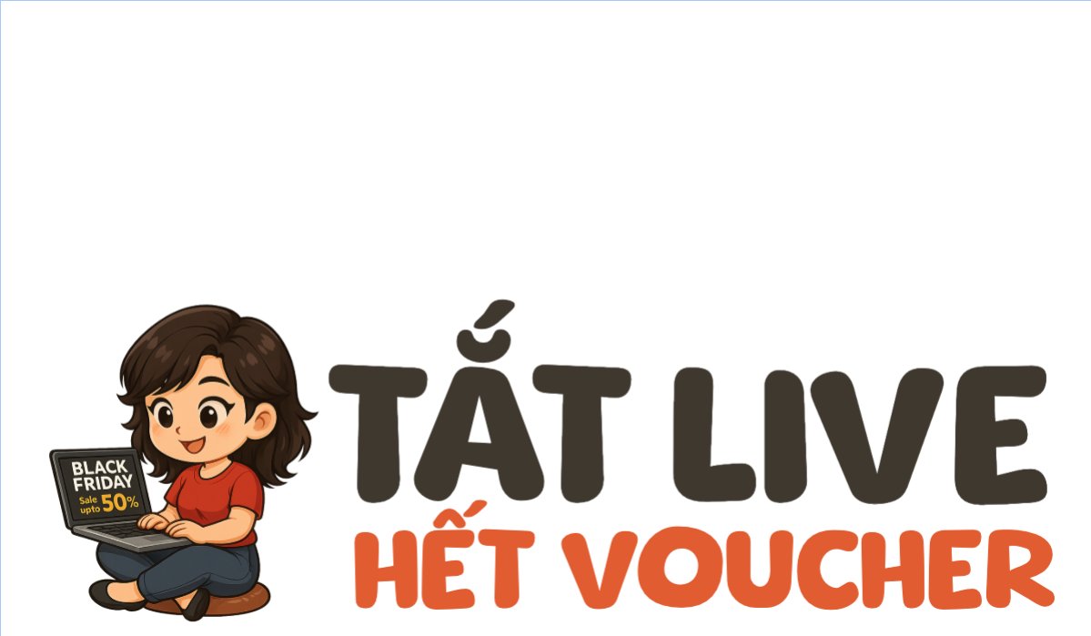 Mẫu Hashtag cầm tay Tắt live hết voucher — LayerPic