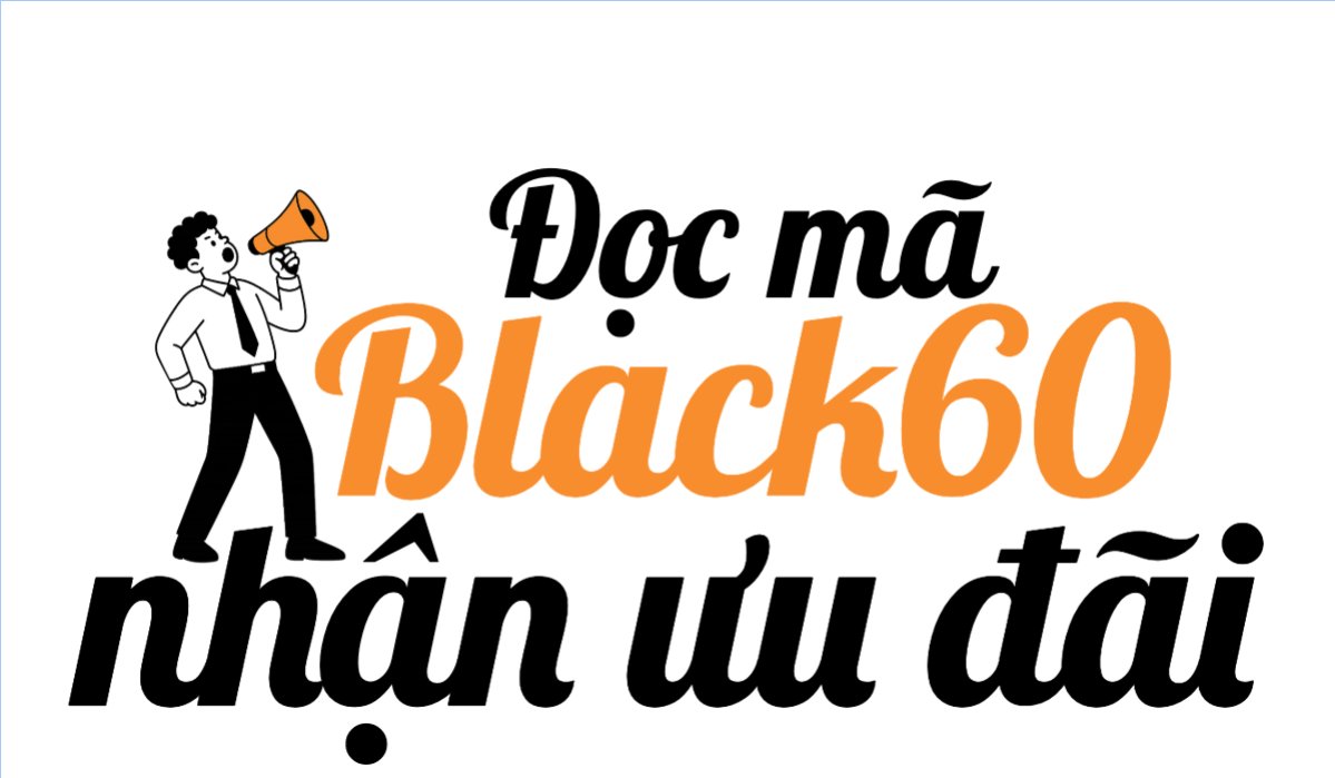 Mẫu Hashtag cầm tay Đọc mã Black60 nhận ưu đãi — LayerPic