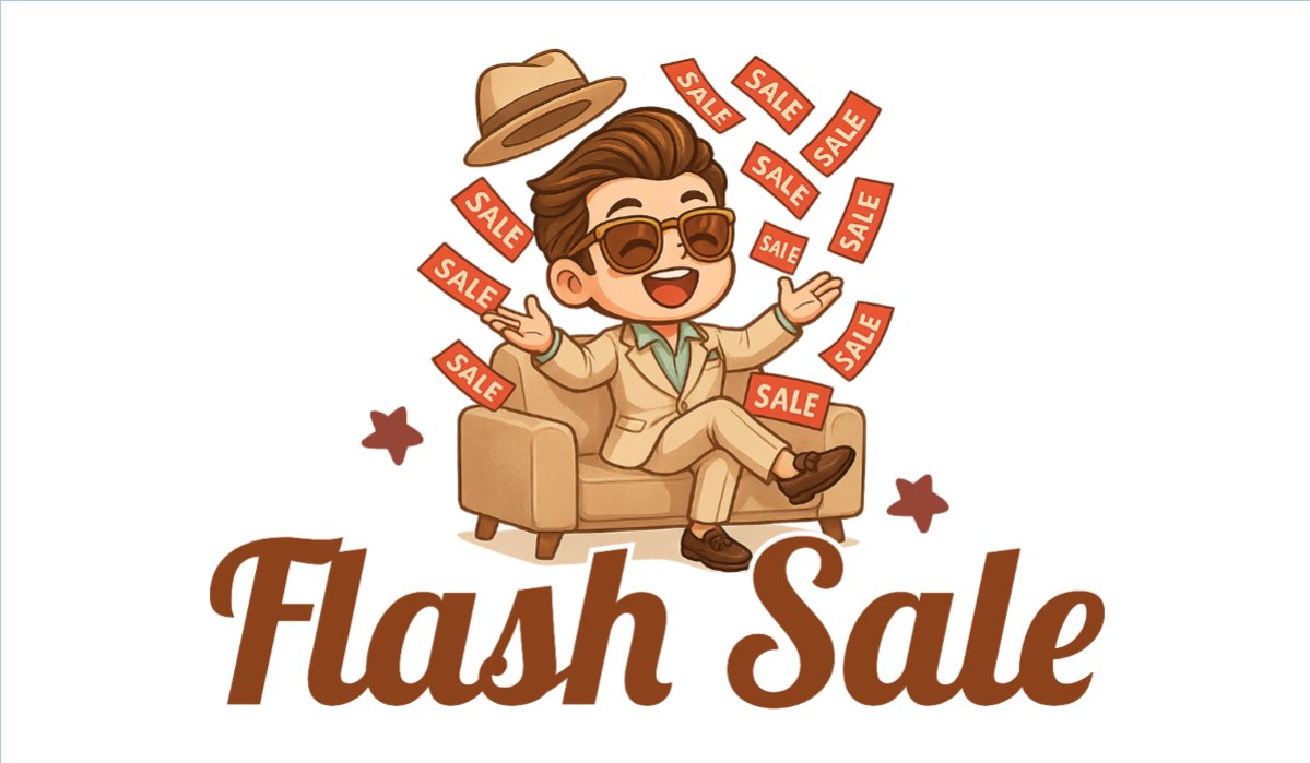 Mẫu Hashtag cầm tay Flash sale — LayerPic