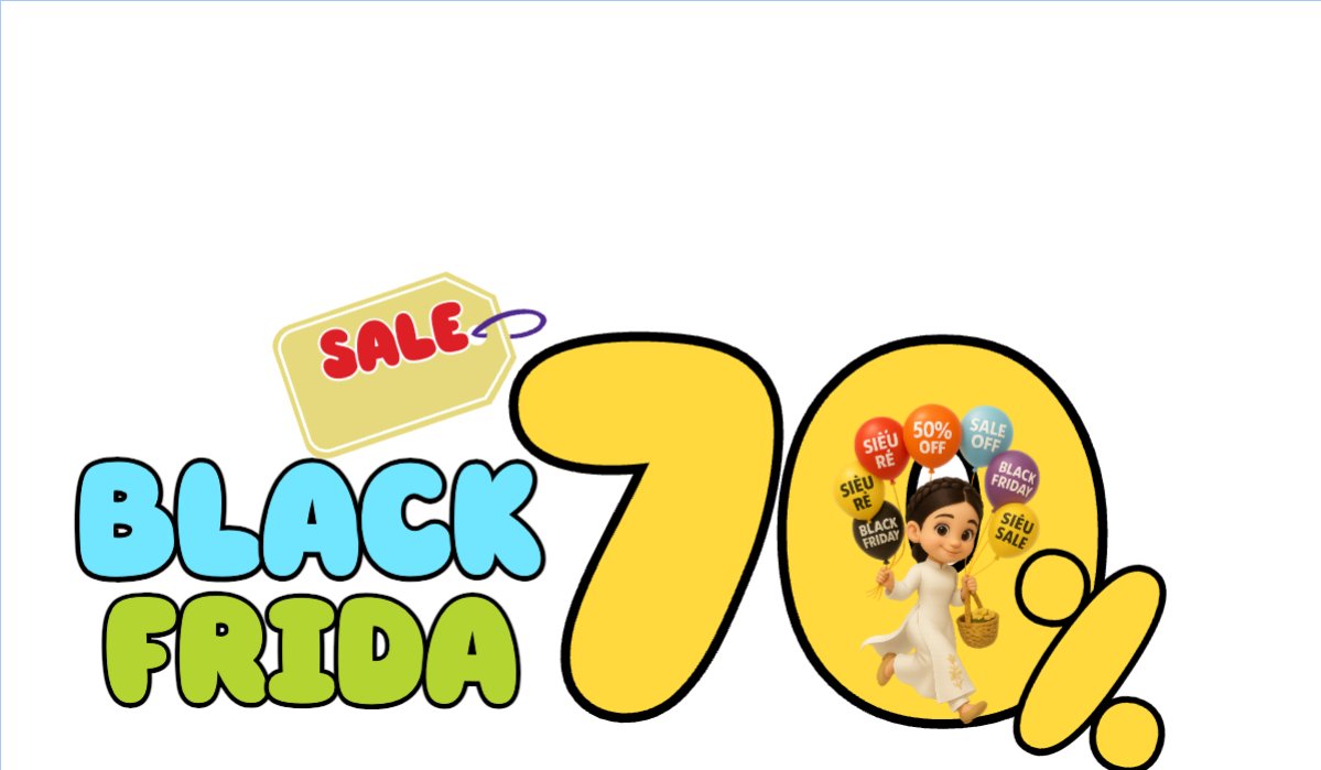 Mẫu Hashtag cầm tay Black Friday sale 70% — LayerPic
