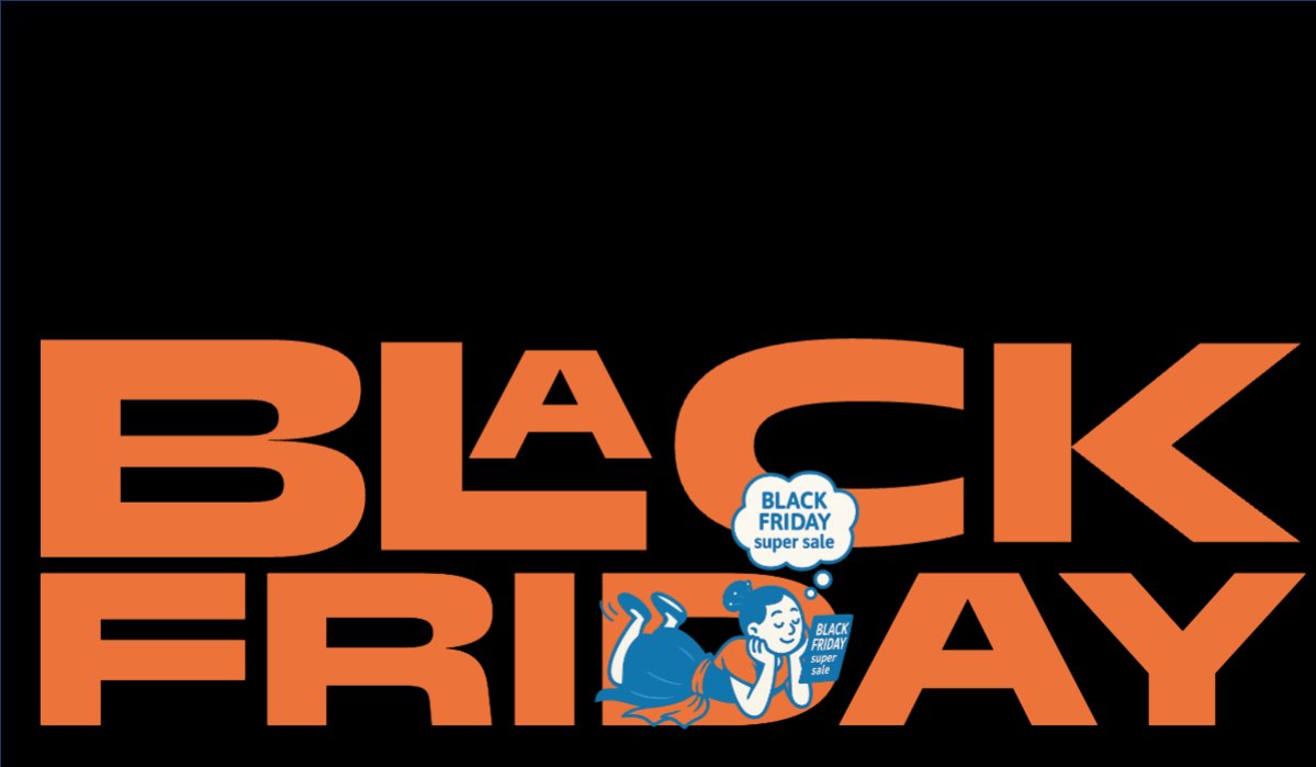 Mẫu Hashtag cầm tay Black Friday — LayerPic