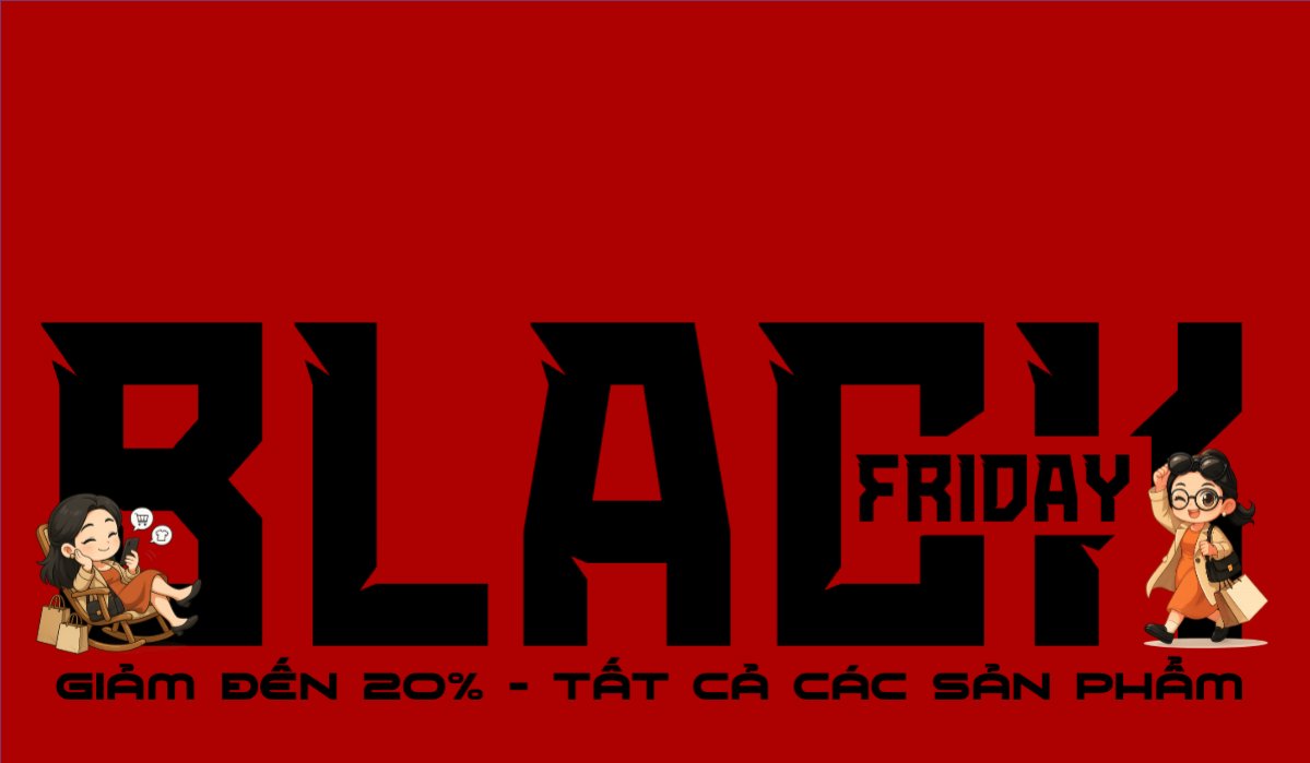 Mẫu Hashtag cầm tay Black Friday — LayerPic