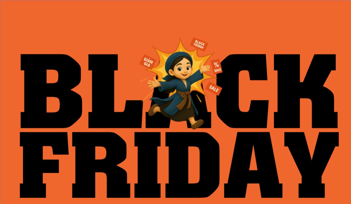 Mẫu Hashtag cầm tay Black Friday — LayerPic
