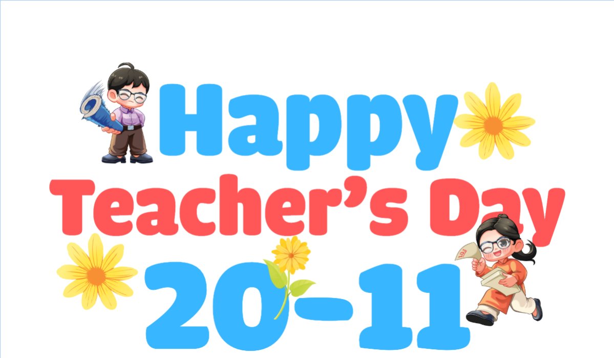 Mẫu Hashtag cầm tay Happy Teacher's Day 20/11 — LayerPic