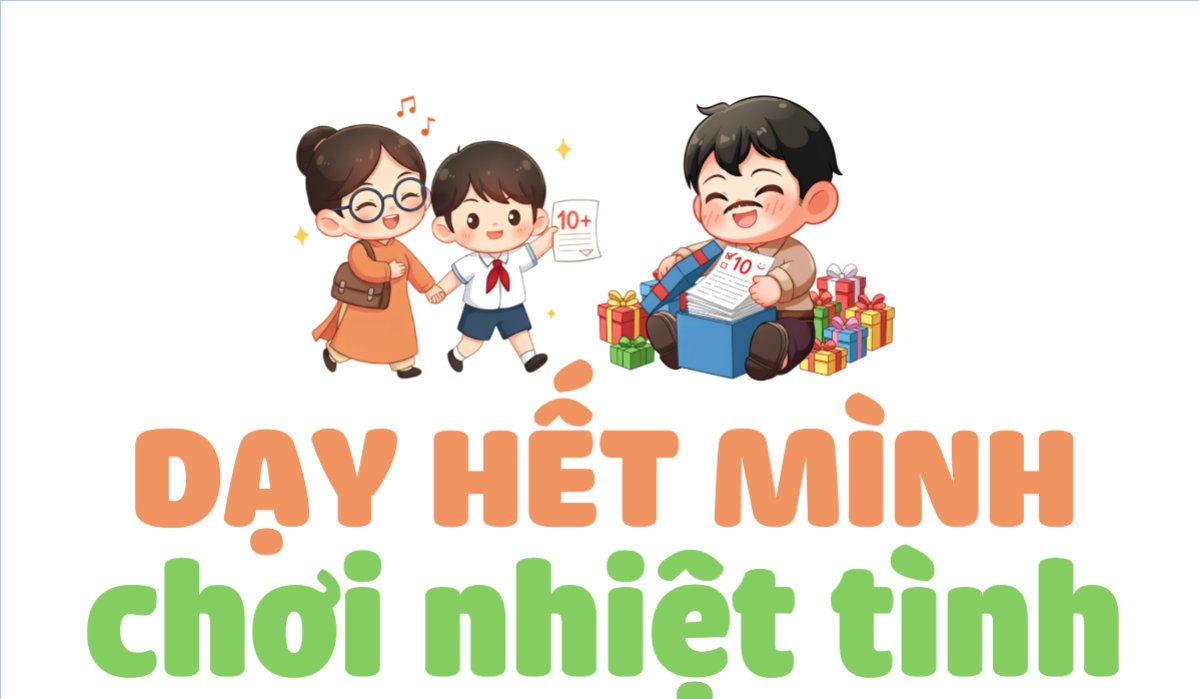 Mẫu Hashtag cầm tay Dạy nhiệt tình chơi hết mình — LayerPic