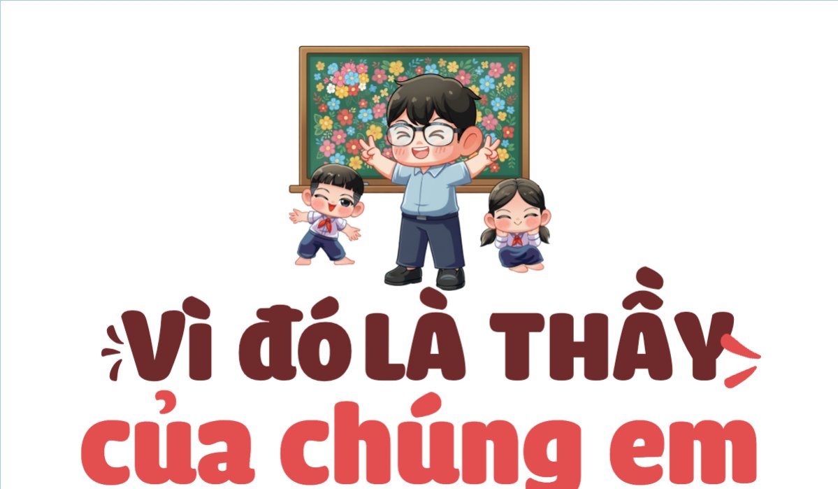 Mẫu Hashtag cầm tay Vì đó là thầy của chúng em — LayerPic