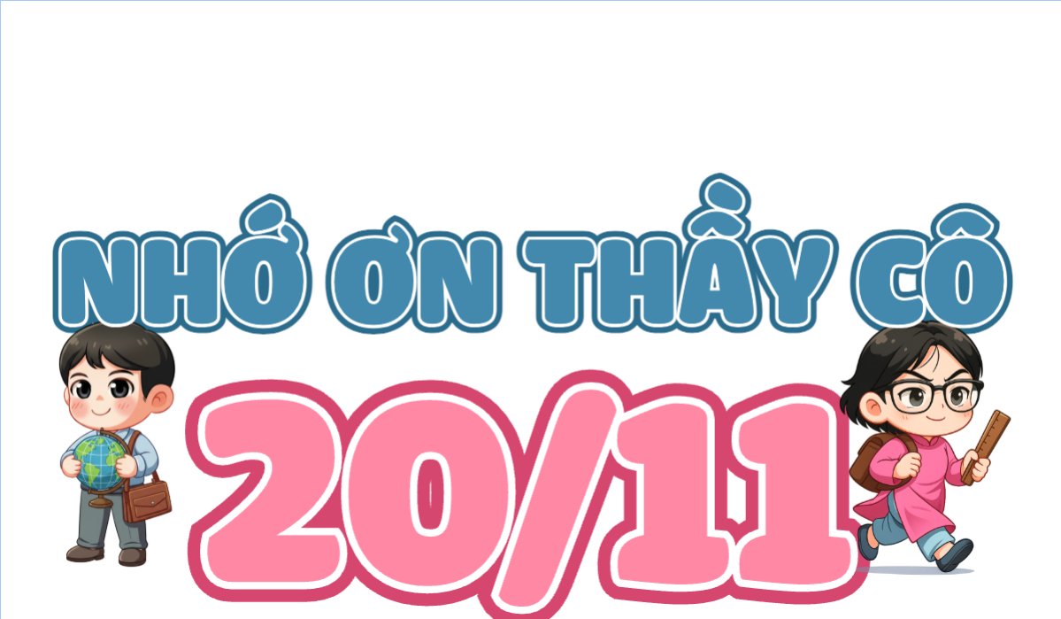 Mẫu Hashtag cầm tay Nhớ ơn thầy cô 20/11 — LayerPic