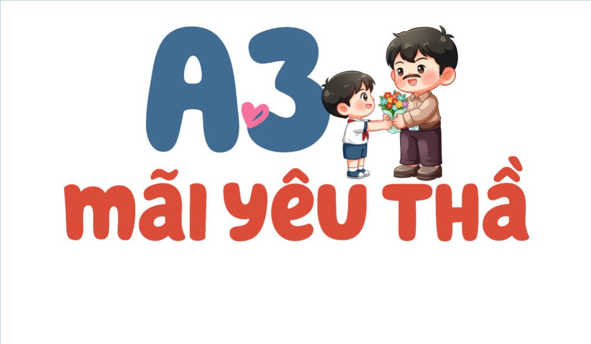 Mẫu Hashtag cầm tay A3 mãi yêu thầy Khoa — LayerPic