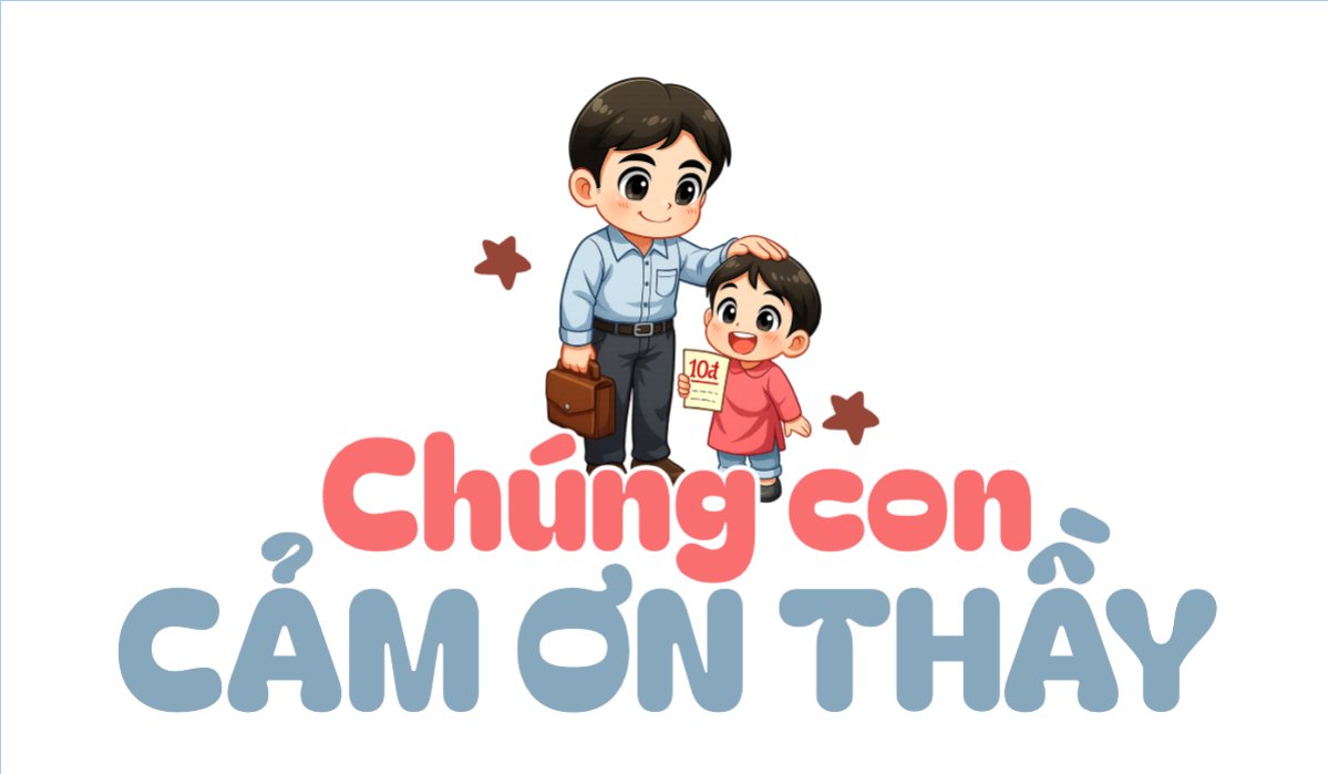 Mẫu Hashtag cầm tay Chúng con cảm ơn thầy — LayerPic