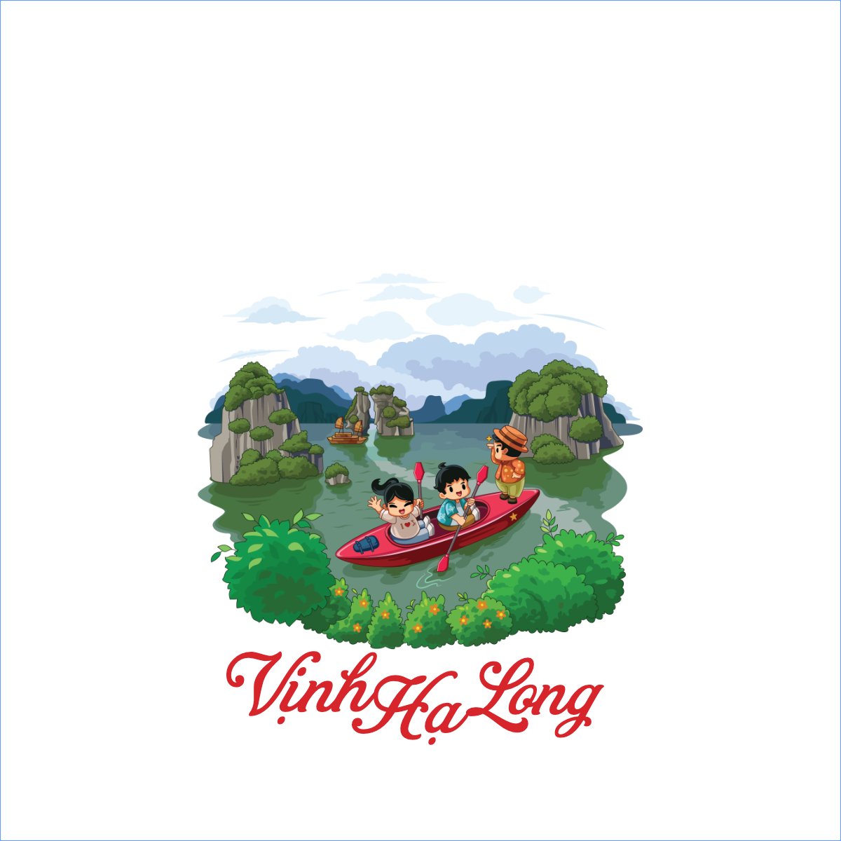 Mẫu Túi canvas Vịnh Hạ Long, du lịch, travel, khám phá, hội nhóm, tập thể, team — LayerPic