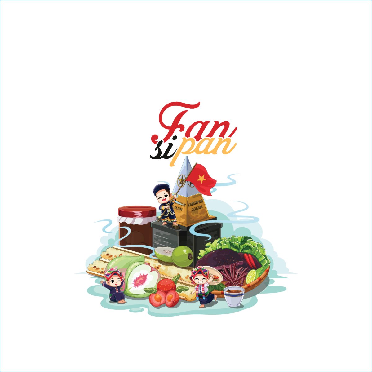Mẫu Túi canvas Fansipan, du lịch, travel, khám phá, hội nhóm, tập thể, team — LayerPic