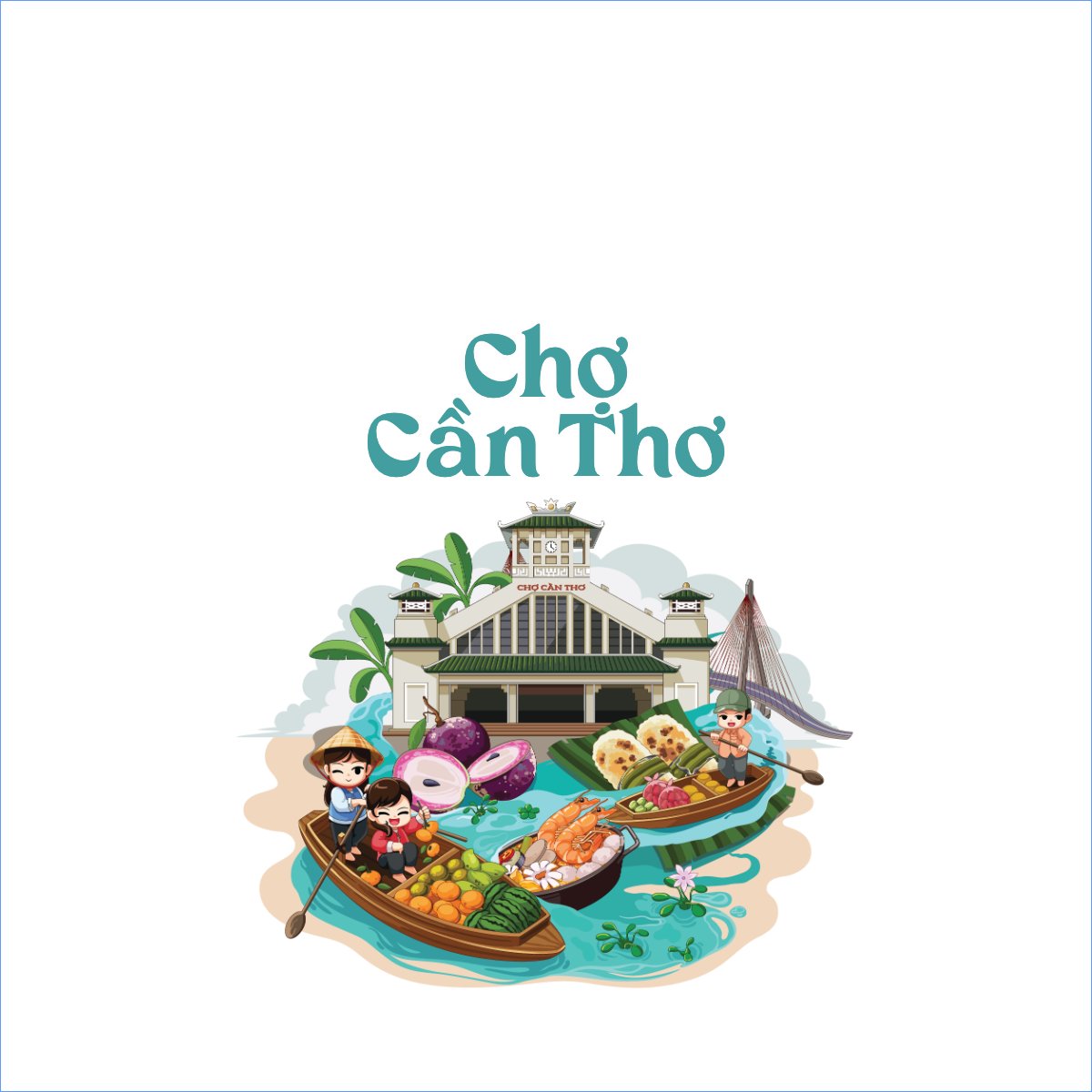Mẫu Túi canvas Cần Thơ, du lịch, travel, khám phá, hội nhóm, tập thể, team — LayerPic