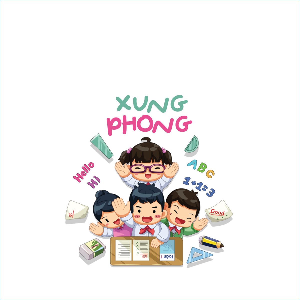 Mẫu Túi canvas Học sinh, student, hội nhóm, tập thể, team — LayerPic