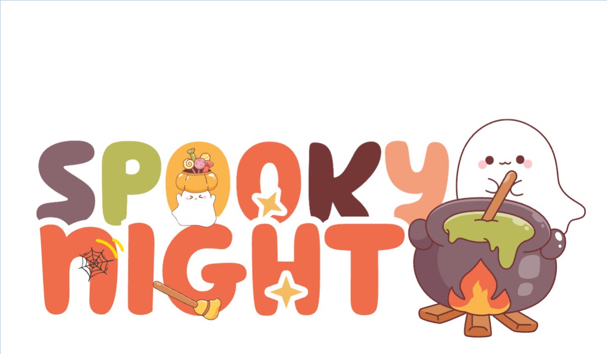 Mẫu Hashtag cầm tay Halloween, lễ hội ma quái, sự kiện, event, dễ thương, cute, chibi, hoạt hình, cartoon — LayerPic