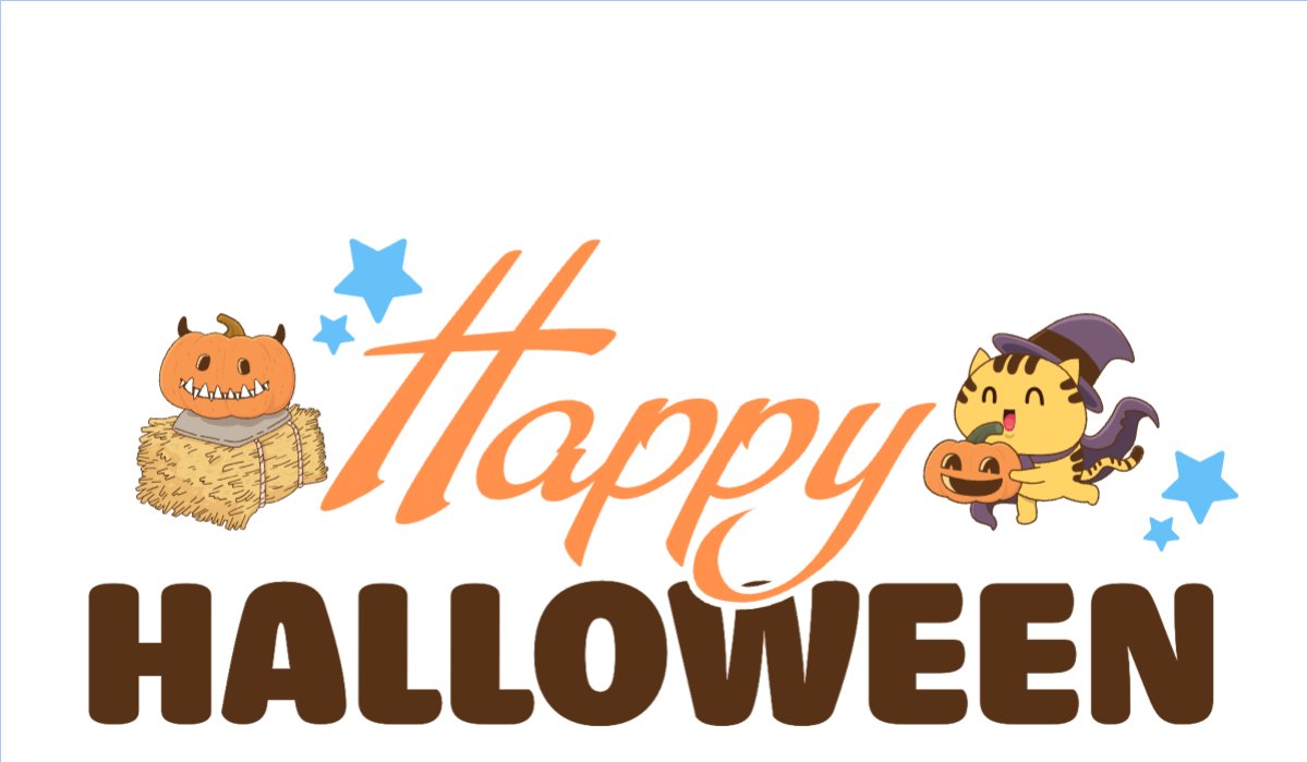 Mẫu Hashtag cầm tay Halloween, lễ hội ma quái, sự kiện, event, dễ thương, cute, chibi, hoạt hình, cartoon — LayerPic