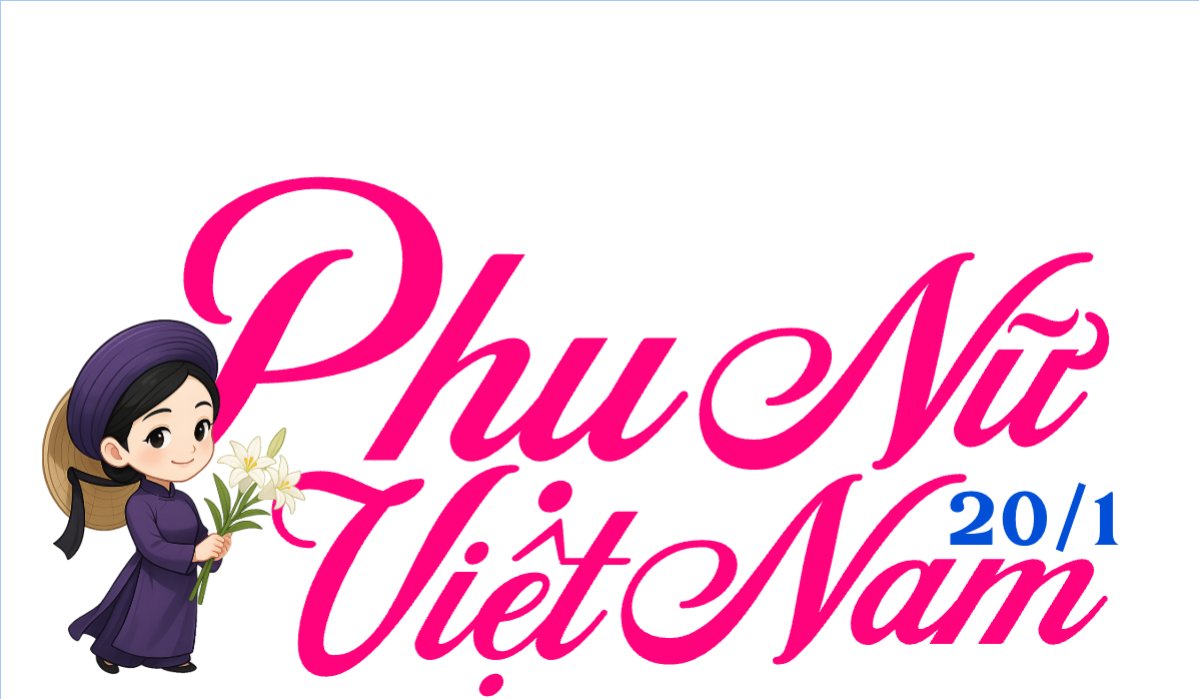 Mẫu Hashtag cầm tay 20/10, Ngày phụ nữ Việt Nam, Vietnamese Women's Day, phụ nữ, sự kiện, event, dễ thương, cute, chibi, hoạt hình, cartoon — LayerPic