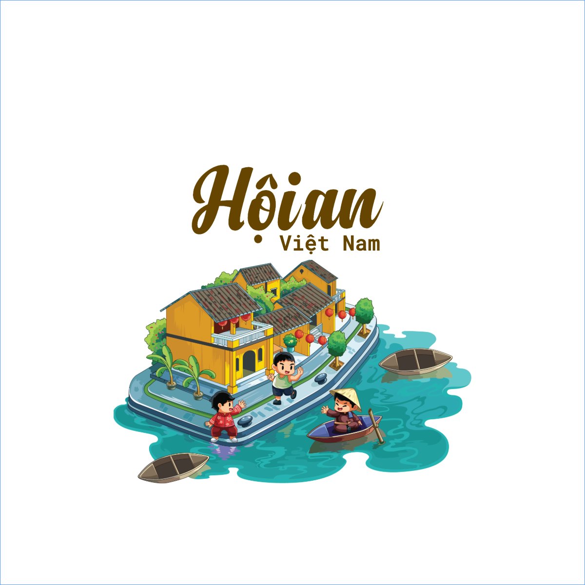 Mẫu Túi canvas Hội An, travel, du lịch, hội nhóm, team, tập thể — LayerPic