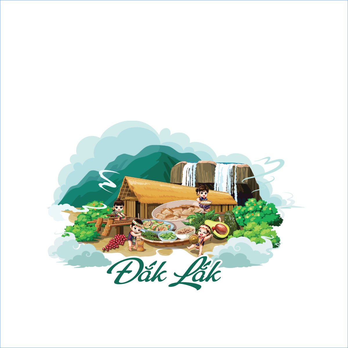 Mẫu Túi canvas Đắk Lắk, travel, du lịch, hội nhóm, team, tập thể — LayerPic