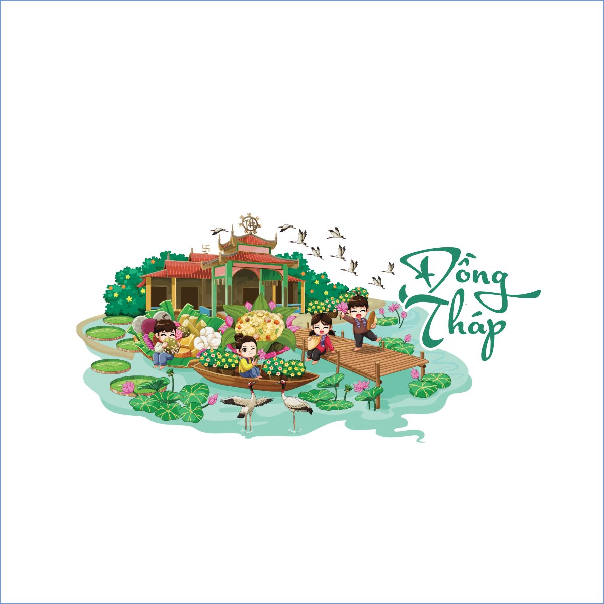 Mẫu Túi canvas Đồng Tháp, travel, du lịch, hội nhóm, team, tập thể — LayerPic