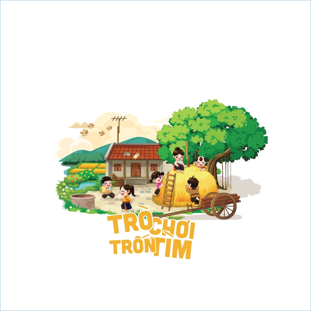 Mẫu Túi canvas Trò chơi dân gian, gia đình, family, hội nhóm, team, tập thể — LayerPic