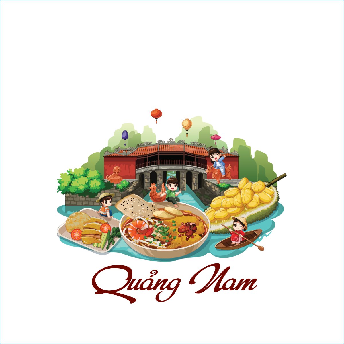 Mẫu Túi canvas Quảng Nam, travel, du lịch, hội nhóm, team, tập thể — LayerPic