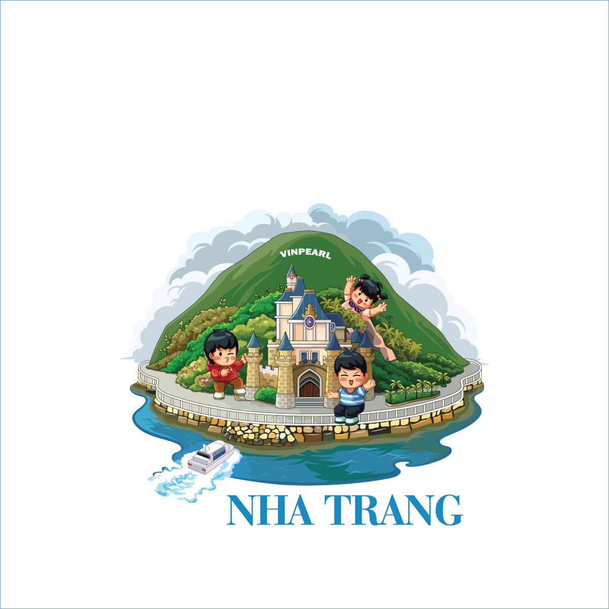 Mẫu Túi canvas Nha Trang, travel, du lịch, hội nhóm, team, tập thể — LayerPic