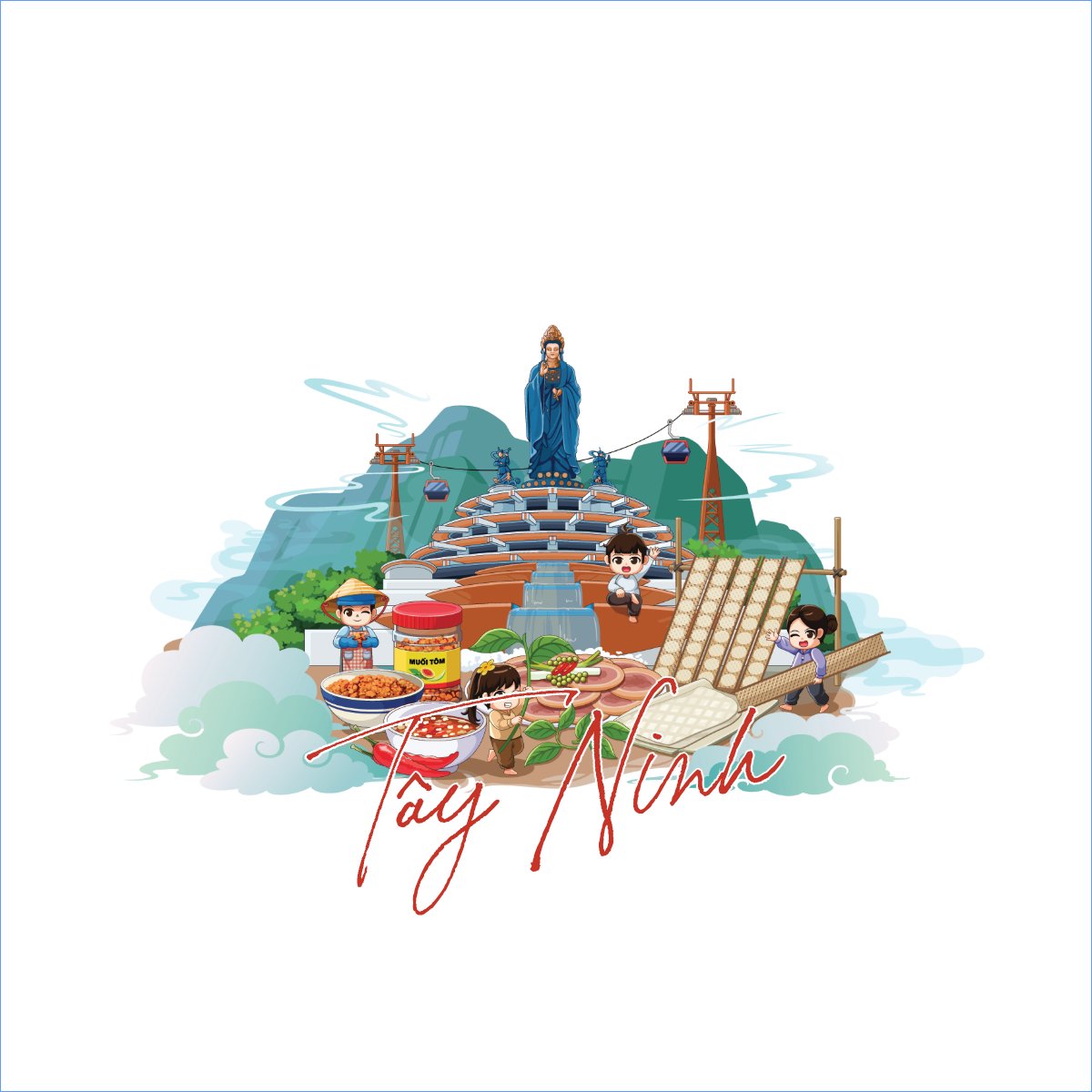 Mẫu Túi canvas Tây Ninh, du lịch, travel, khám phá, hội nhóm, tập thể, team — LayerPic
