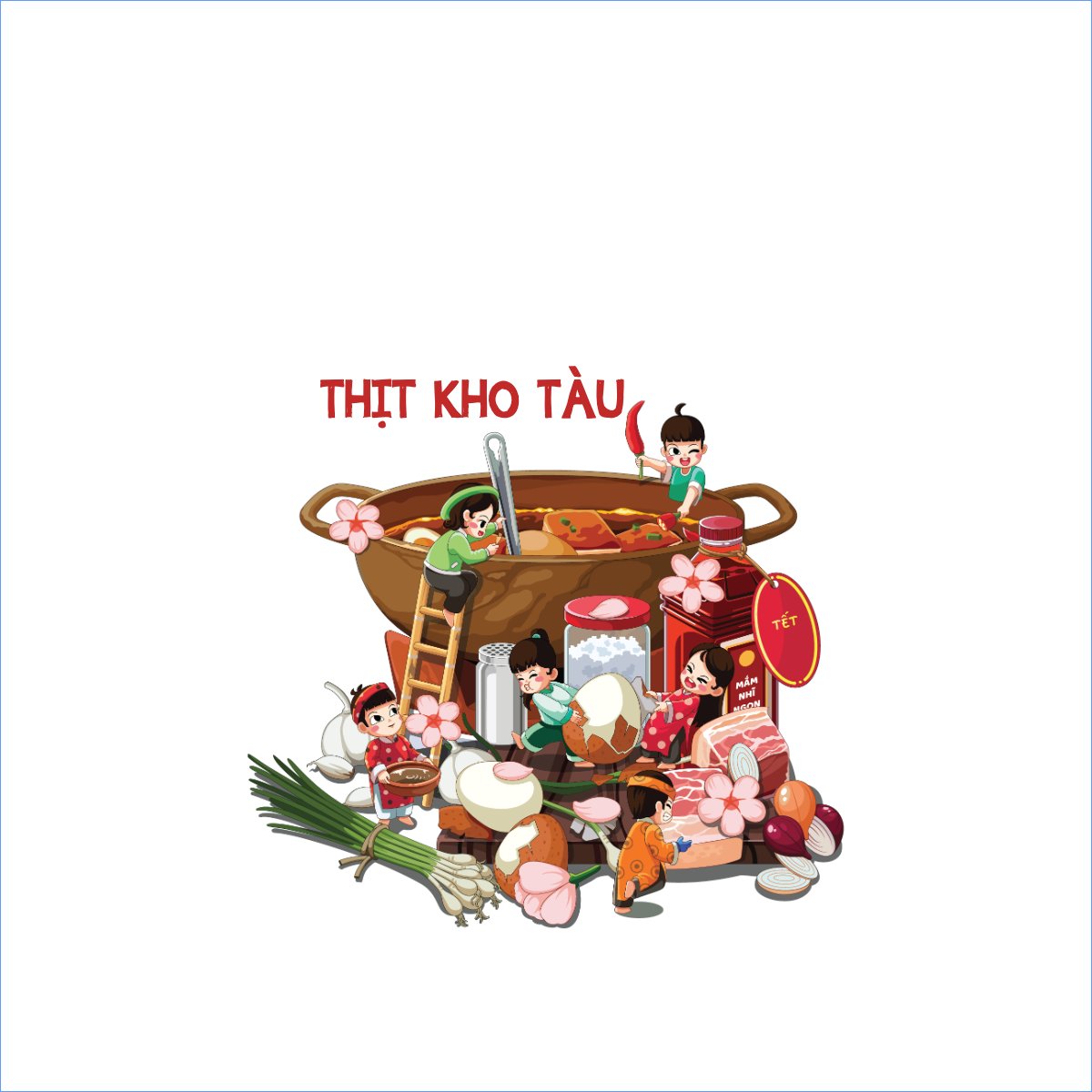 Mẫu Túi canvas Xuân, Tết, hội nhóm, team, tập thể — LayerPic