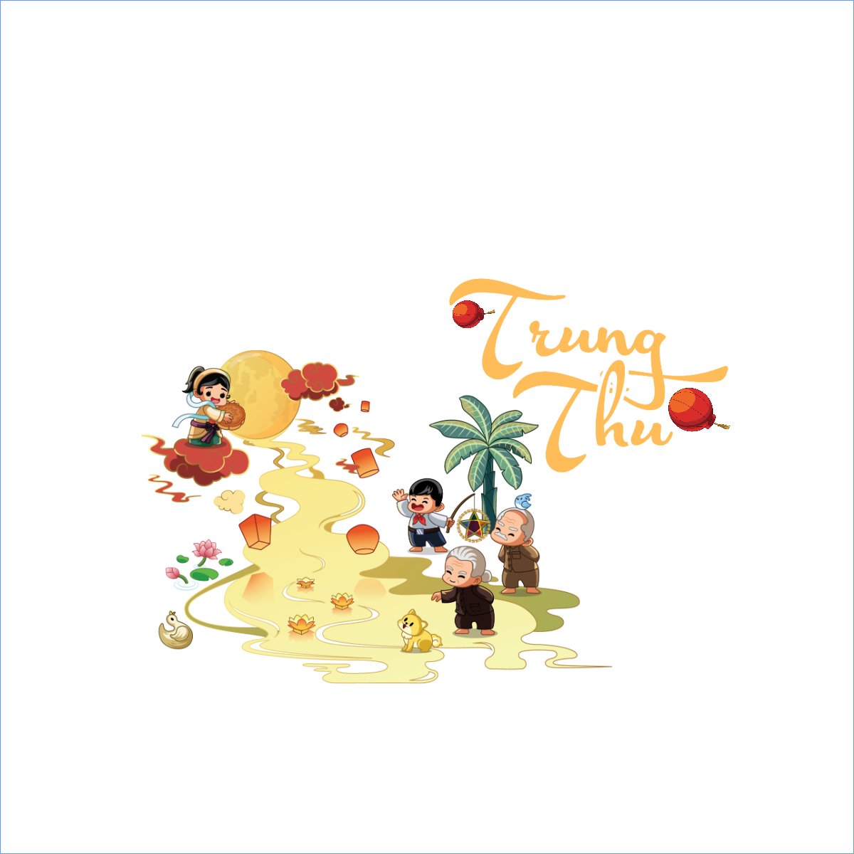 Mẫu Túi canvas Sự kiện, event, trung thu, mid autunm, truyền thống, dân gian — LayerPic