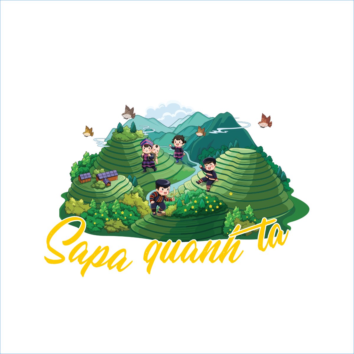 Mẫu Túi canvas Thiên nhiên, phong cảnh, du lịch, travel, khám phá, hội nhóm — LayerPic